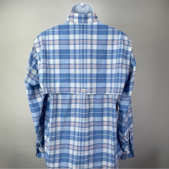 VINEYARD Vines Men’s Performance Halibut Plaid Harbor Shirt Size Medium - Picture 4 of 9